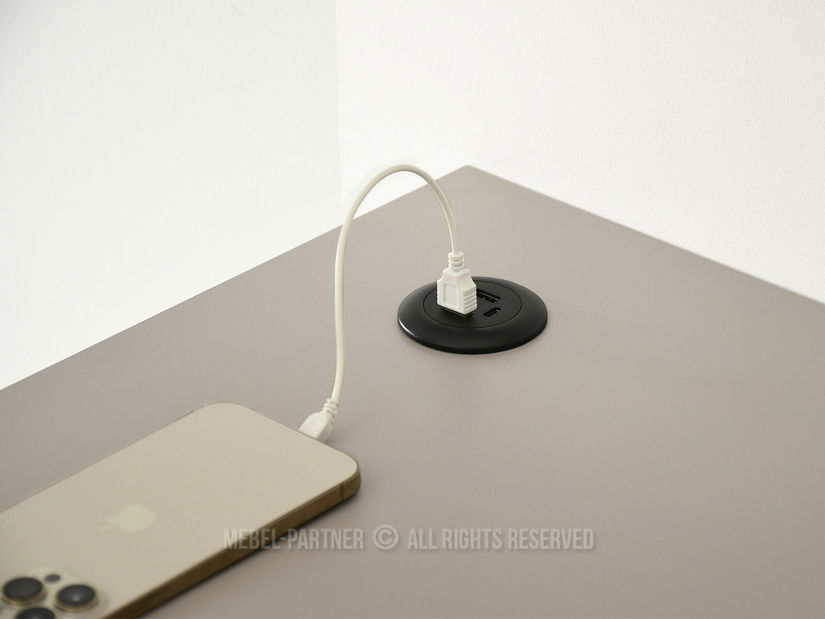 PC stolek Osto 100 (béžová + krémová)