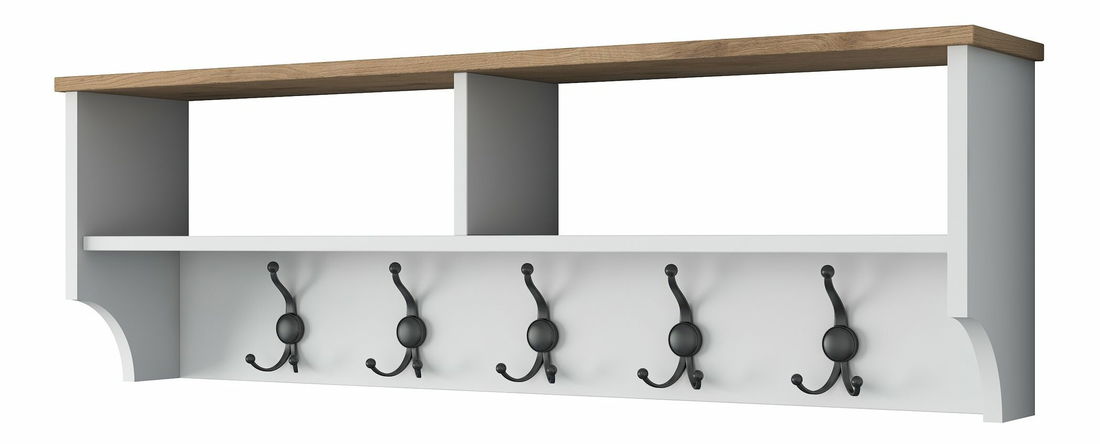 Věšák Pixie 2460 (Bílá + Ořech)