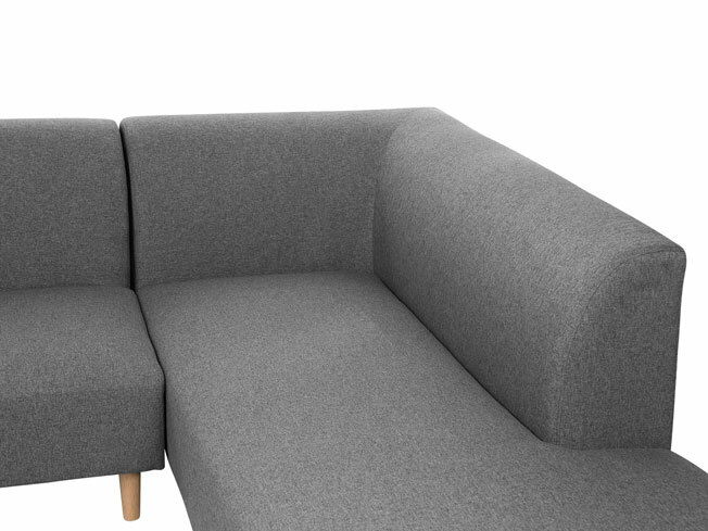 Rohová sedací souprava Ludvik (tmavě šedá) (P)