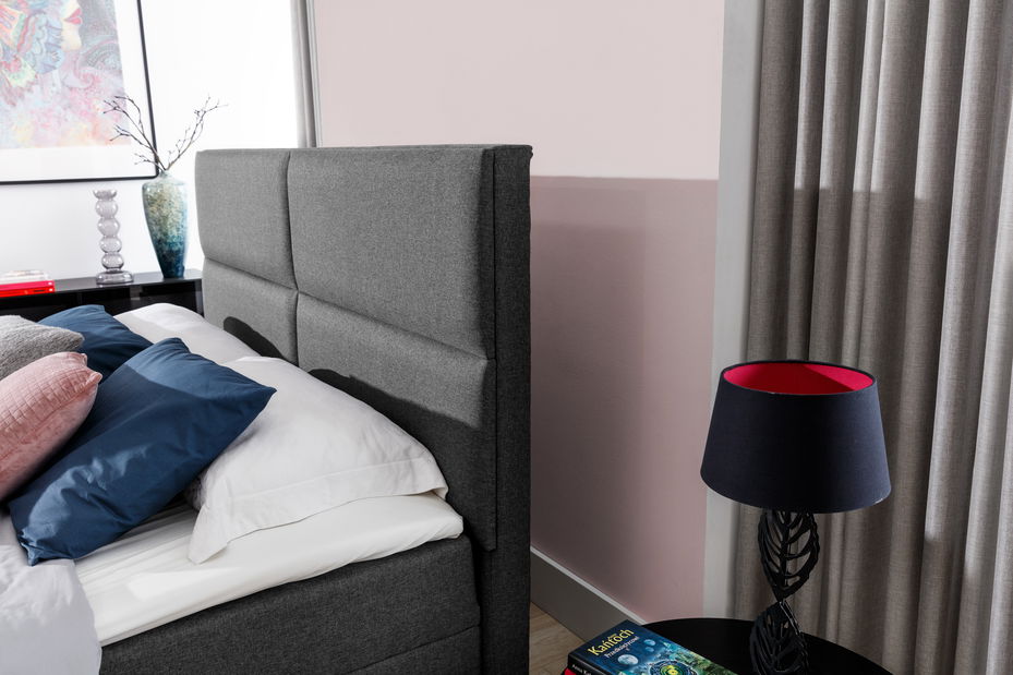 Boxspring postel 160 cm Amebra (světle šedá) (s matracemi a úl. prostorem)