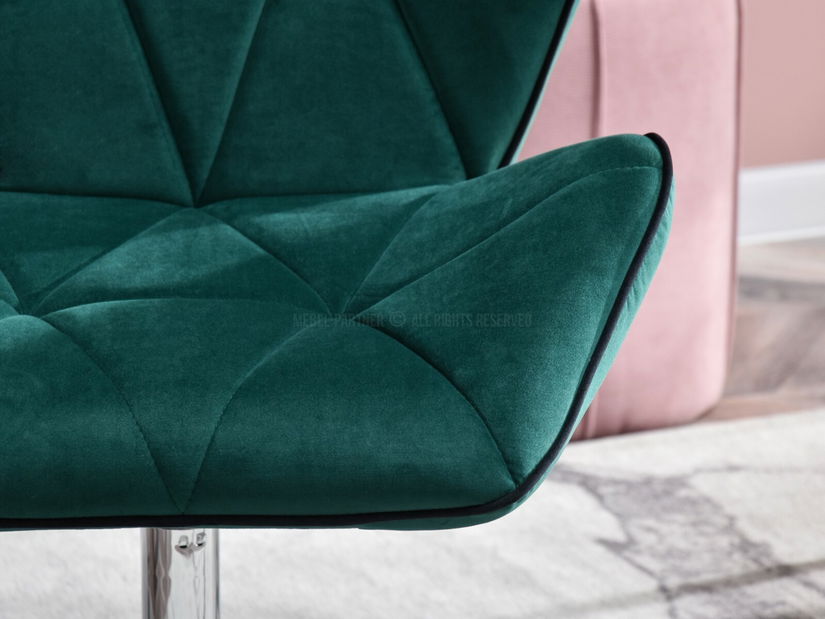 Křeslo Velma S (zelená + chromová)