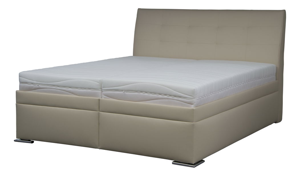 Manželská postel 180 cm Blanář Lambada 1 (béžová) (s roštem a matracemi)