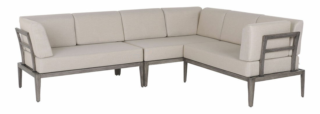 Zahradní sedací souprava RIN (polyratan) (béžová) (pro 6 osob)