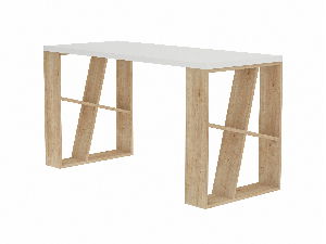 Psací stůl Heliodor (bílá + dub)