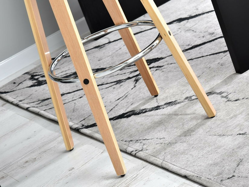 Židle Bjorn H (dub černý + chromová)