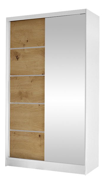 Šatní skříň Master III (černá + dub artisan)