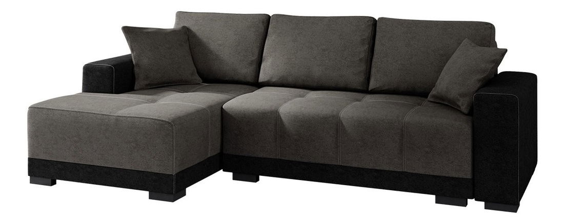 Rohová sedací souprava Melania (tmavě šedá + světle šedá)