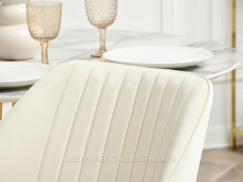 Židle Greta K (krémová + zlatá)