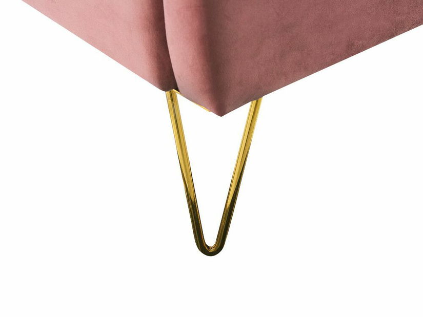 Manželská postel 140 cm Alise (růžová) (s roštem)