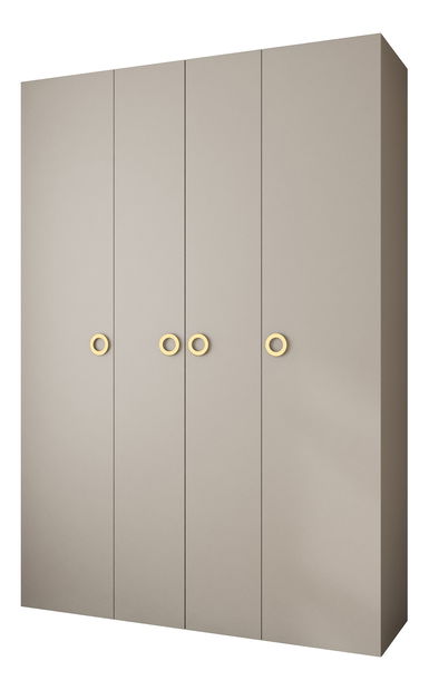 Šatní skříň 170 cm Carmela 50-1 (kašmír + zlatá)