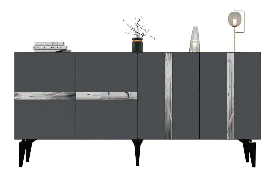 Skříňka Vekika 1 (antracit + stříbrná)