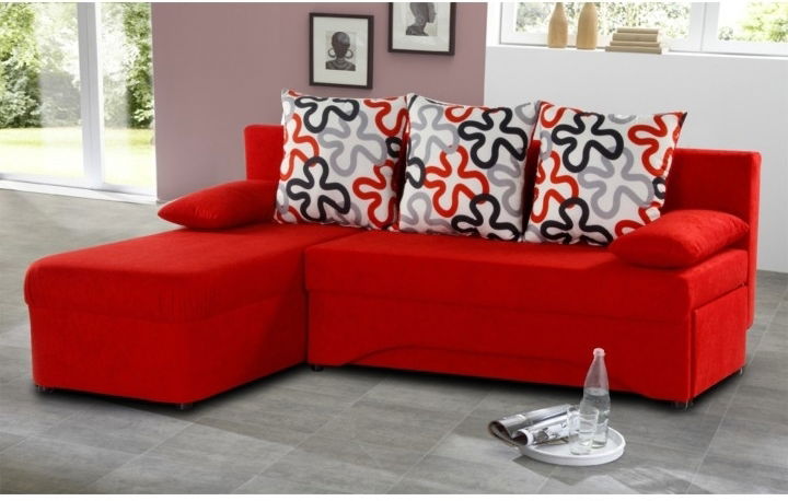 Rohová sedací souprava Polaris červená (L)