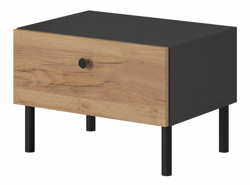 Set 2 ks. nočních stolků Dalde D (dub craft zlatý + antracit)