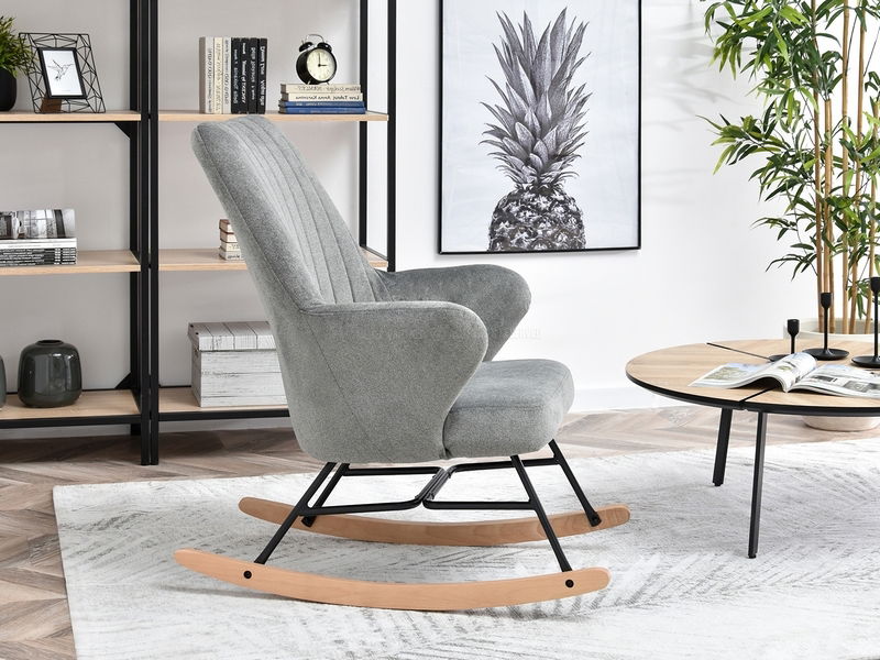 Křeslo Florida (šedá + buk bílý)