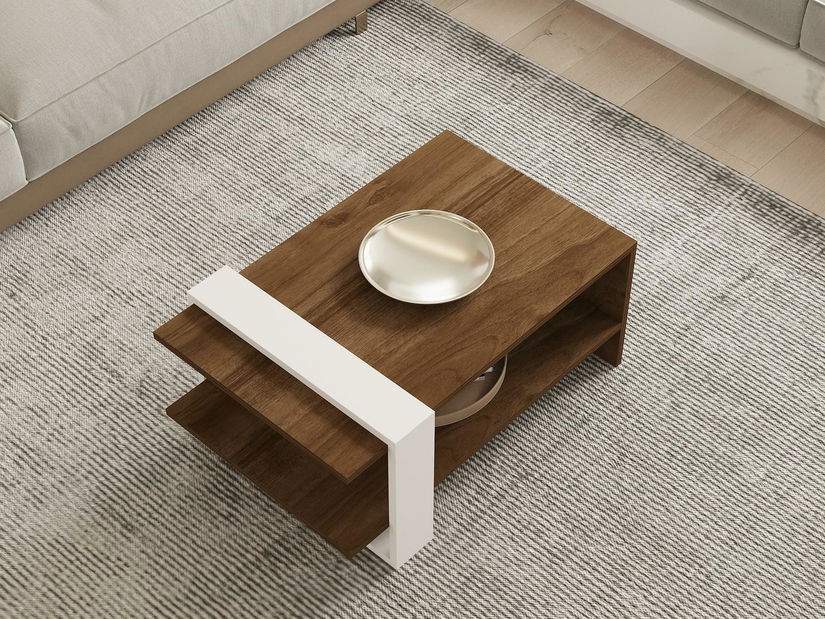 Konferenční stolek Falck 1 (ořech + bílá)