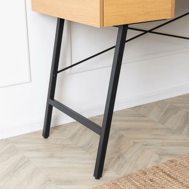 Psací stolek Igualada (dub zlatý + černá)