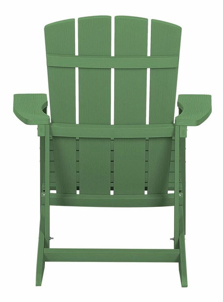 Zahradní židle s podnožkou Adack (tmavě zelená)