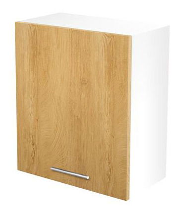 Horní kuchyňská skříňka Verlene (přírodní dřevo + bílá)