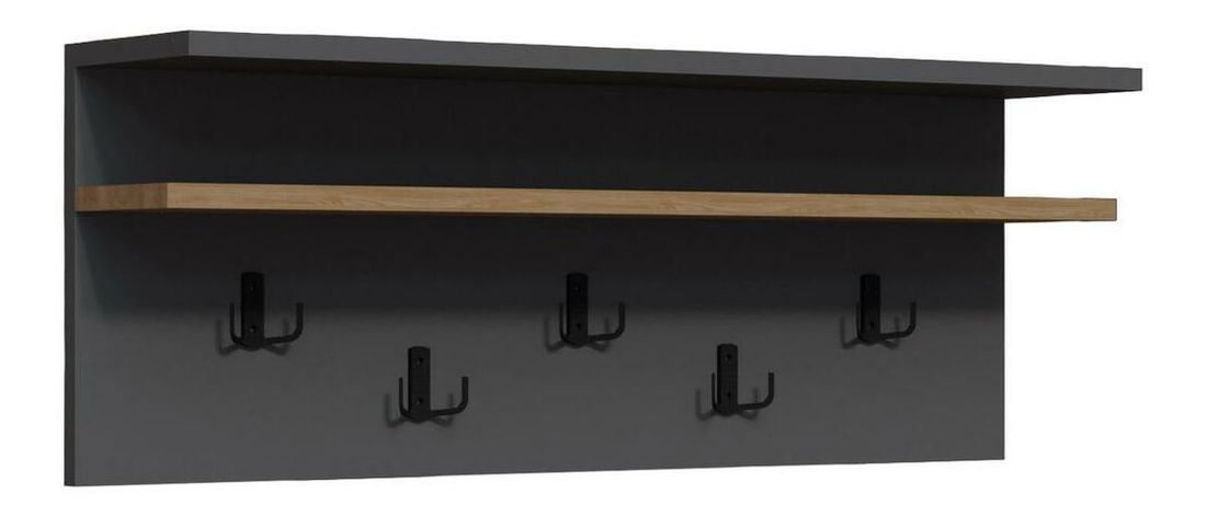 Věšák Pululo (antracit + dub)