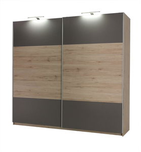 Šatní skříň Daphis 1 F (san remo) (s LED osvětlením)