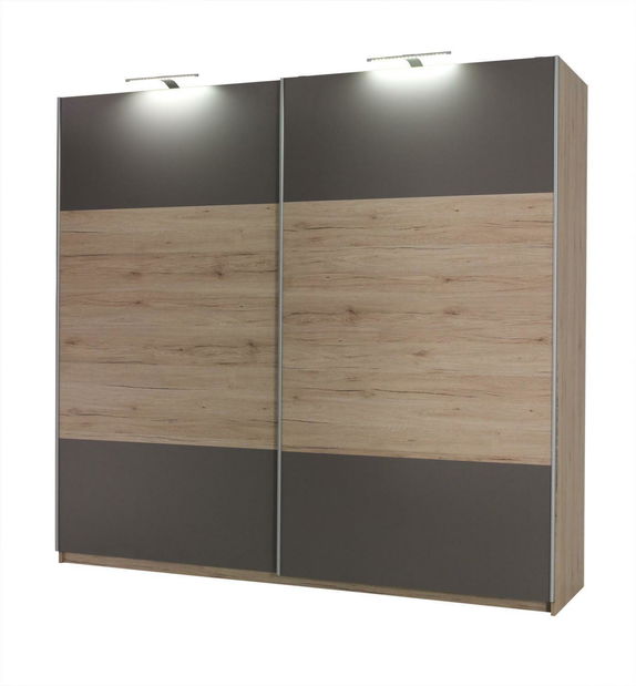 Šatní skříň Daphis 1 F (san remo) (s LED osvětlením)