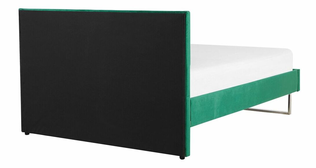 Manželská postel 180 cm BELAE (s roštem) (zelená)