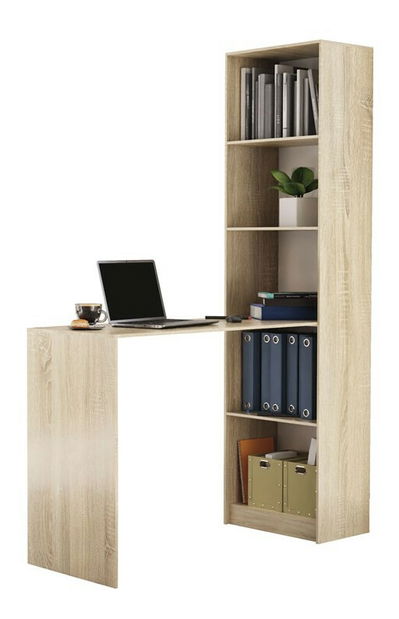 PC stolek s regálem Refarencios 1 (dub sonoma)