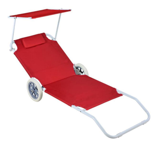Zahradní lehátko Lehi (červená)