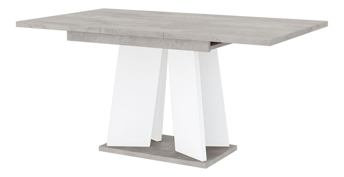 Jídelní stůl Mulnu (světle šedá + bílá) (pro 4 až 6 osob)