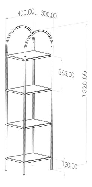 Regál Monisa 40 (černá)