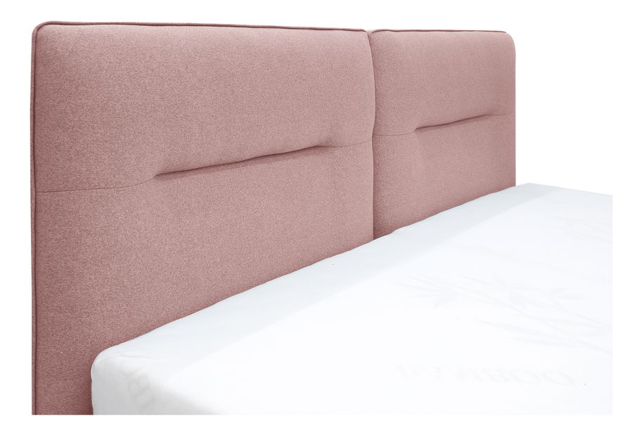 Manželská postel 180 cm Isuna (růžová) (s roštem) (s úl. prostorem)