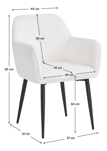 Jídelní židle Semir (bílá + černá)