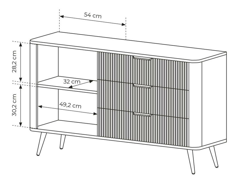 Komoda Lethe III (béžová)