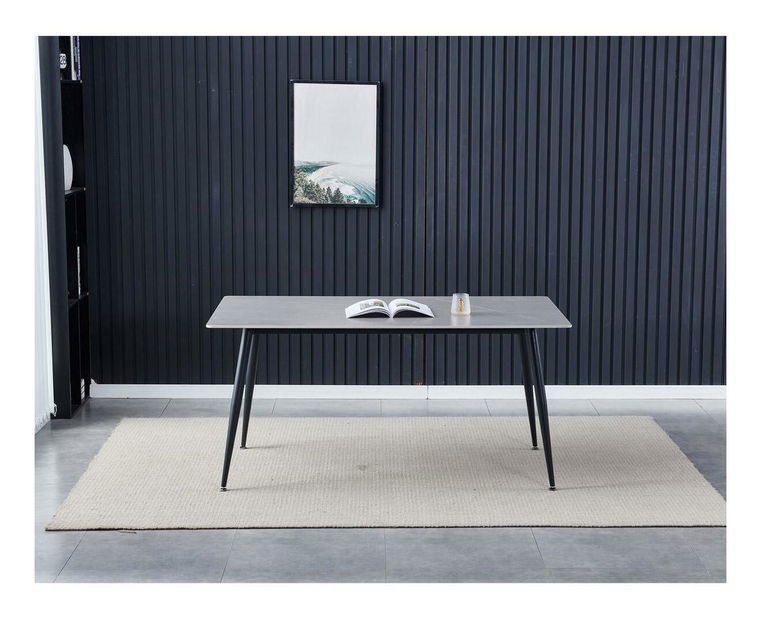 Jídelní stůl Habaneros (mramor šedý) (pro 6 osob)