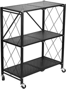 Kuchyňský regál na kolečkách Ricos 1 (černá)