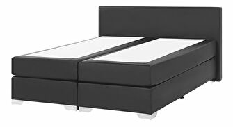 Boxspring postel 160 cm PREMIER 2 (s matracemi) (černá)