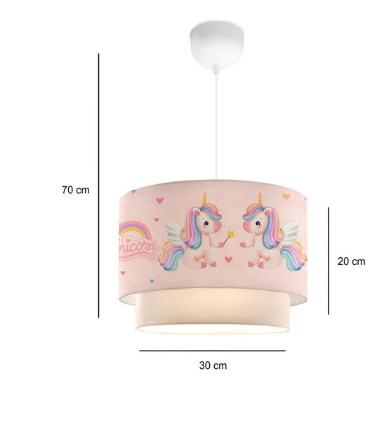 Dětské stropní svítidlo Menenko 2 (růžová + vícebarevné)