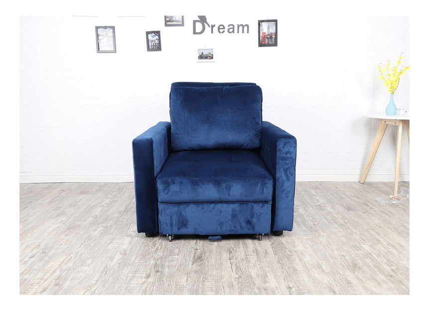 Rozkládací křeslo Pello (modrá)