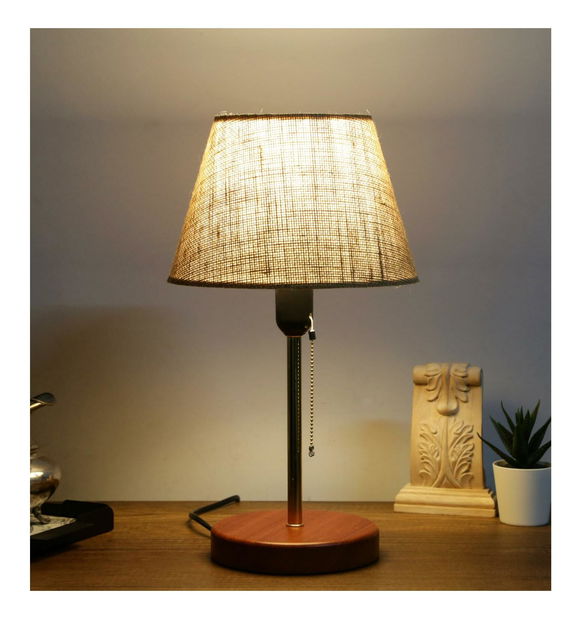 Stolní lampa Woltasto 1 (krémová + přírodní)