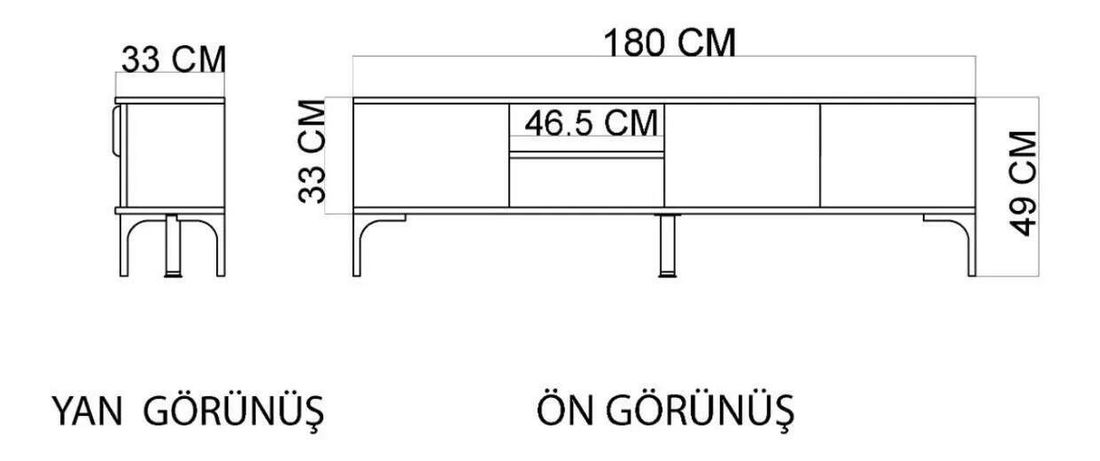 TV stolek/skříňka Tarza TV (dub antracitový)