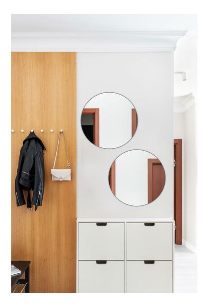 Sada 2ks. zrcadel Moluvu 2 (stříbrná)