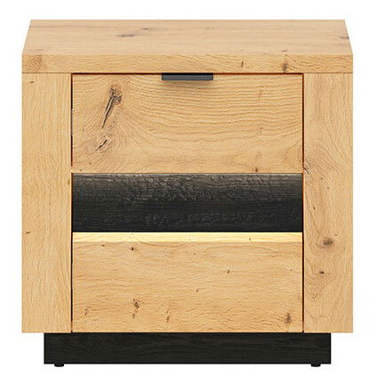 Noční stolek BRW Ostia KOM2S (dub artisan + dub černý)