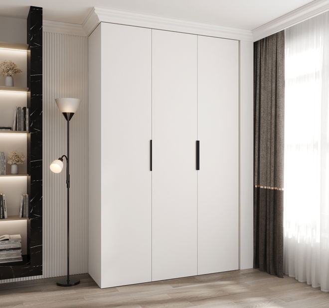 Šatní skříň 150 cm Carmela 40-4 (bílá + černá)