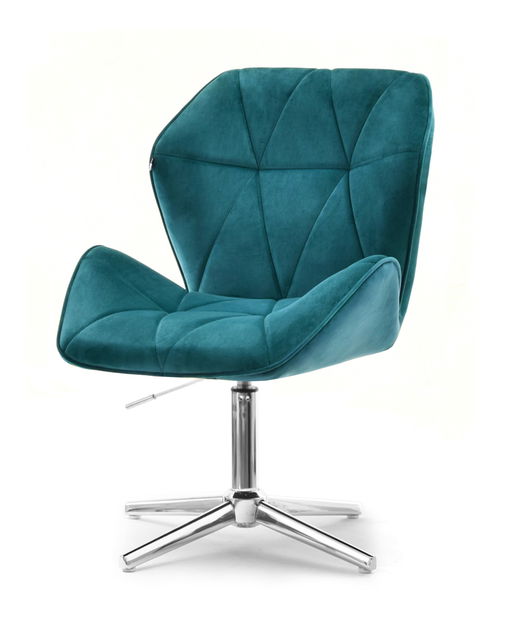 Křeslo Velma S (tyrkysová + chromová)