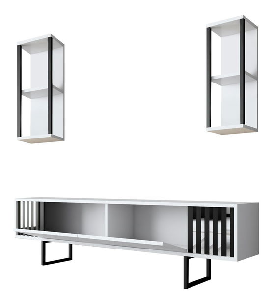 Obývací stěna Chromatic (Bílá + Černá)