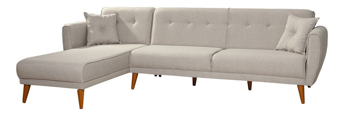 Rohová sedací souprava Alhambra (P) (krémová)