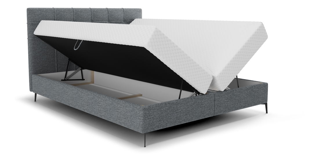 Jednolůžková postel 120 cm Infernus Bonell (tmavě šedá) (s roštem, s úl. prostorem)