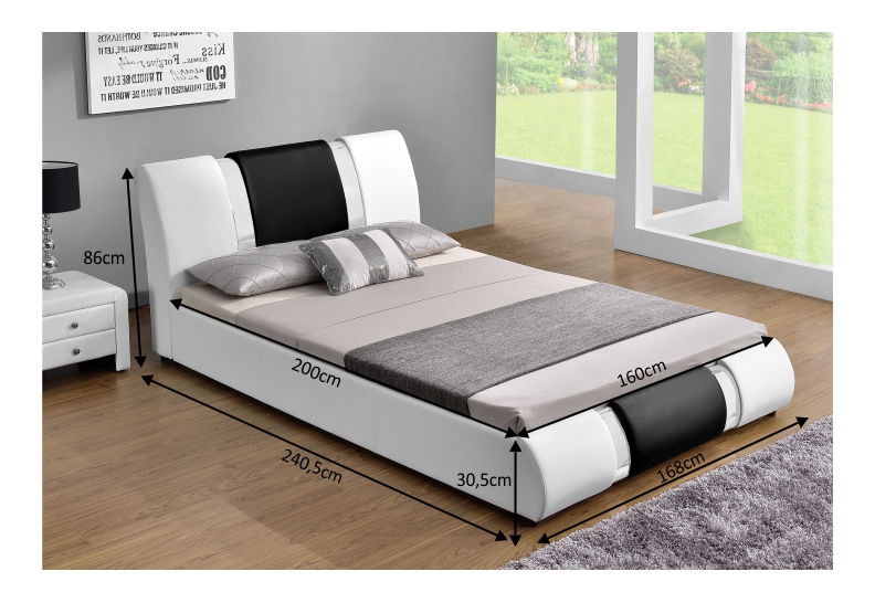 Manželská postel 160 cm Luxor (s roštem)