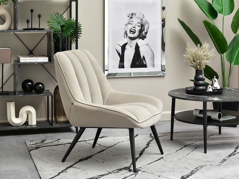 Křeslo Zolta (béžová + černá)