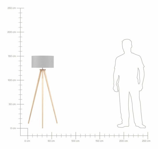 Stojanové svítidlo Nusta (světlešedá)